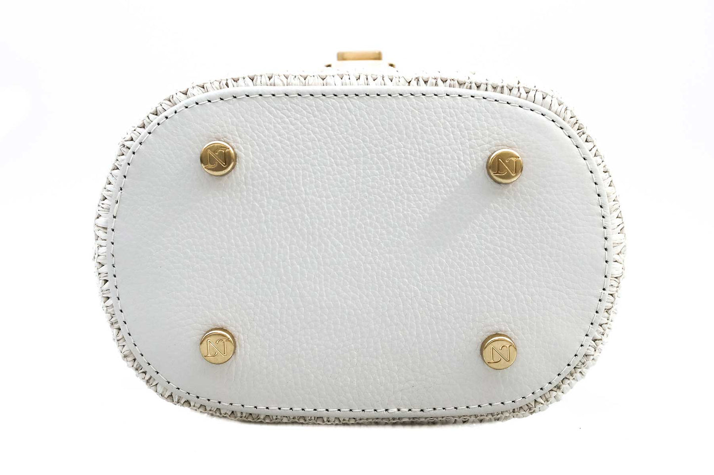 Bolsa Olga Mini Ráfia Natural Off-White