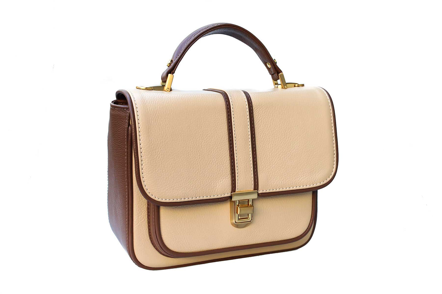 Bolsa Soraia Mini Creme c/ Avelã
