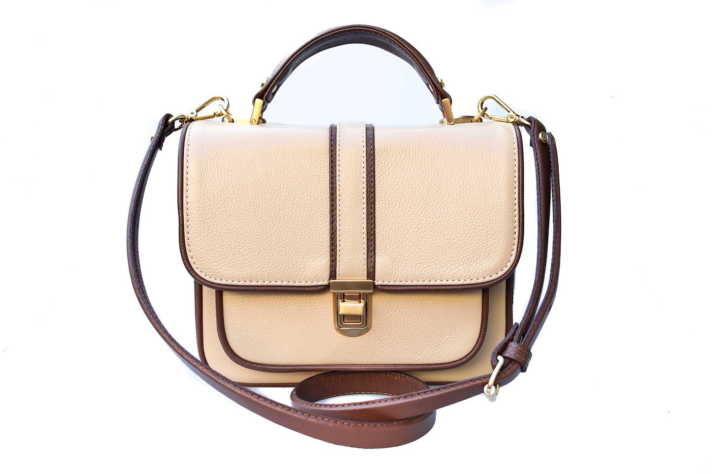 Bolsa Soraia Mini Creme c/ Avelã