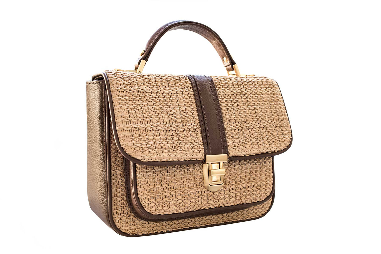 Bolsa Soraia Mini Rafia Natural c/ Avelã