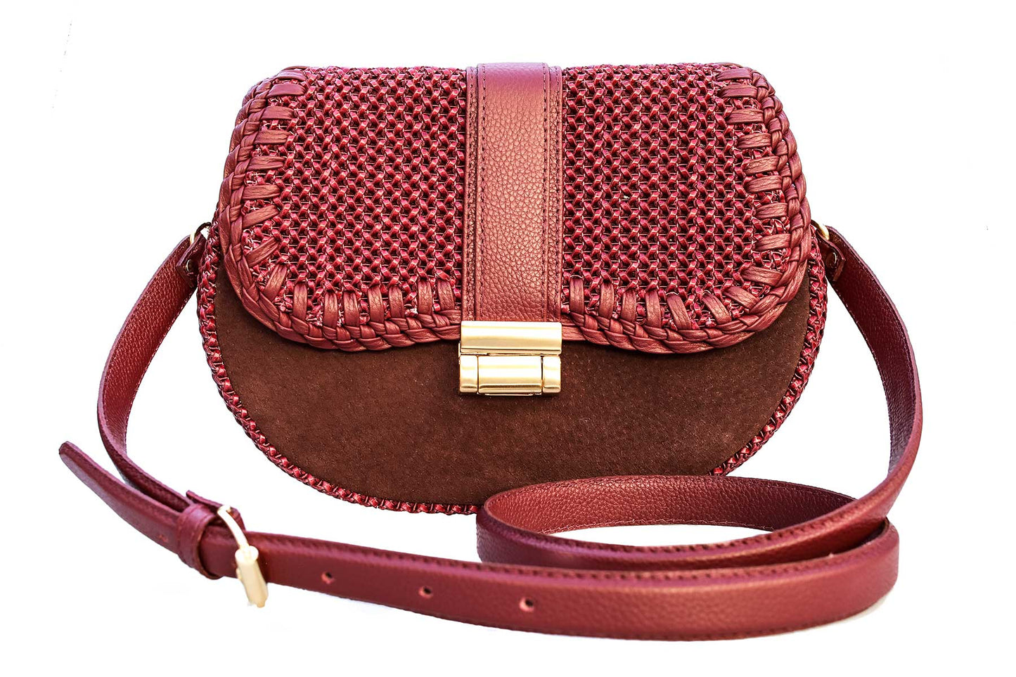 Bolsa Tarsila Mini Camurça Bordô