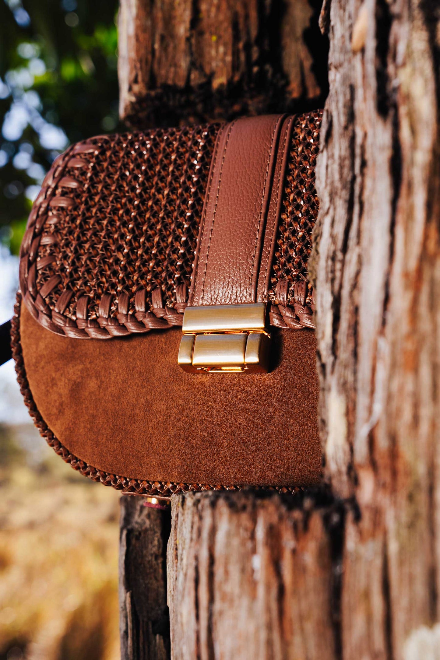 Bolsa Tarsila Mini Camurça Café