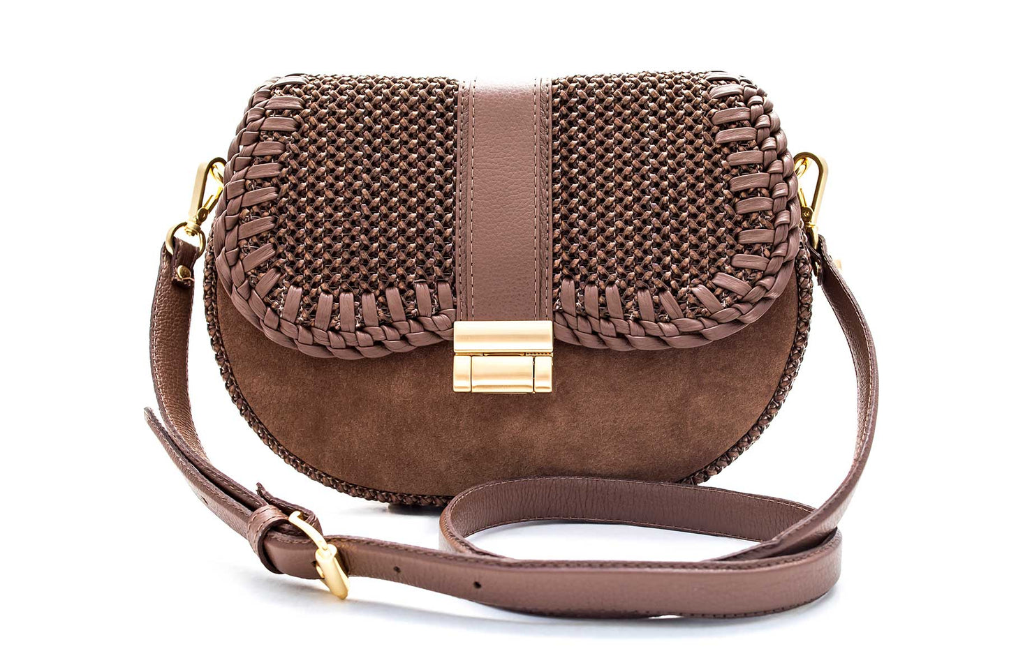 Bolsa Tarsila Mini Camurça Café