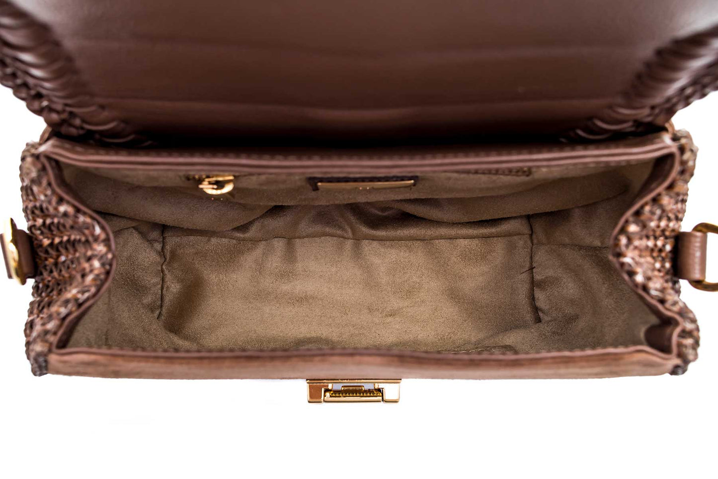 Bolsa Tarsila Mini Camurça Café