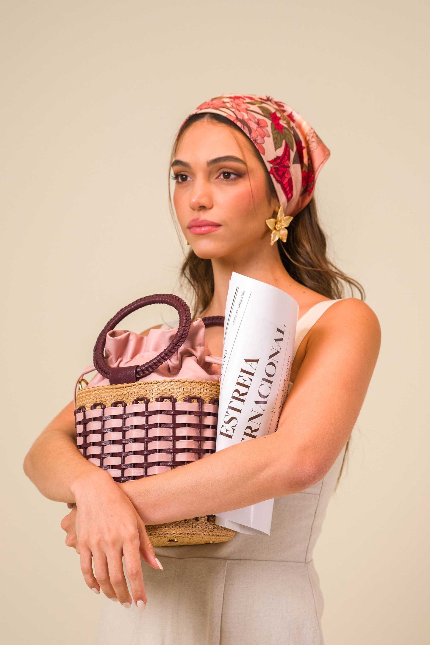 Bolsa Iva Rosa Bebê c/ Beringela