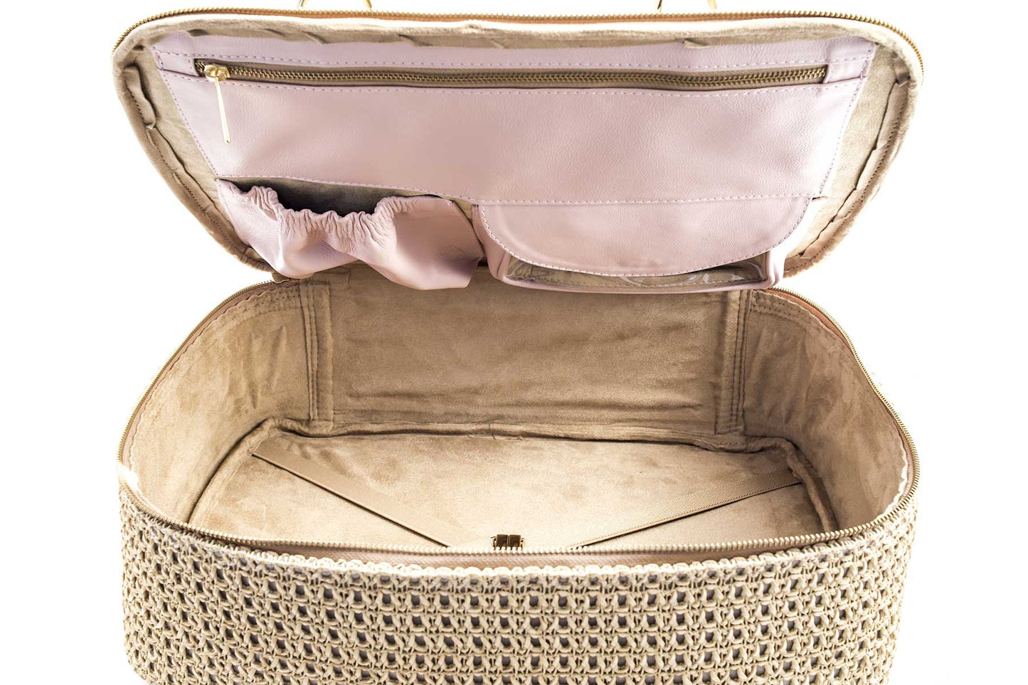 Mala Maternidade Rosa Bebê c/ Off White