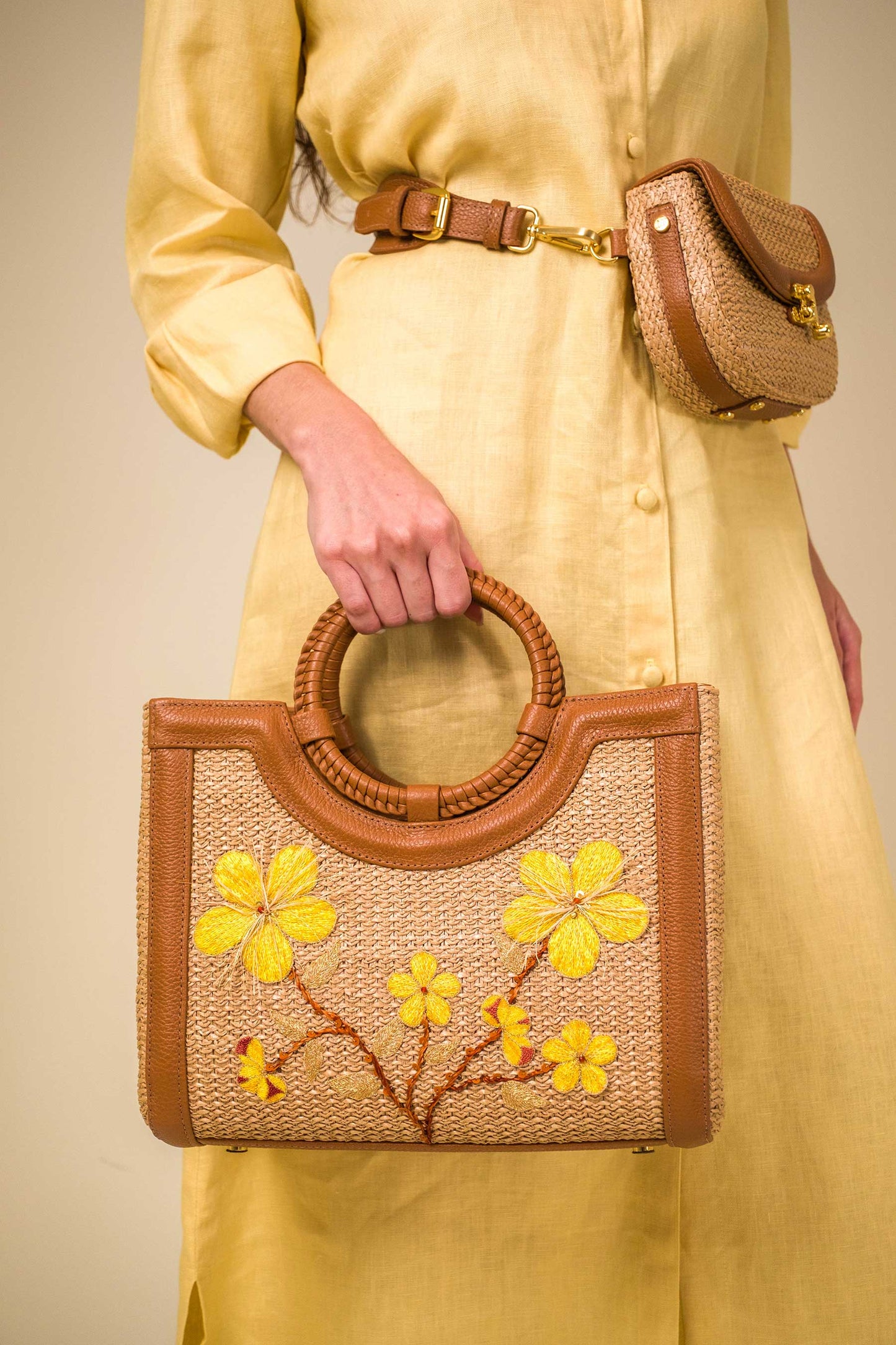 Bolsa Marcela Mini Flor de Pequi