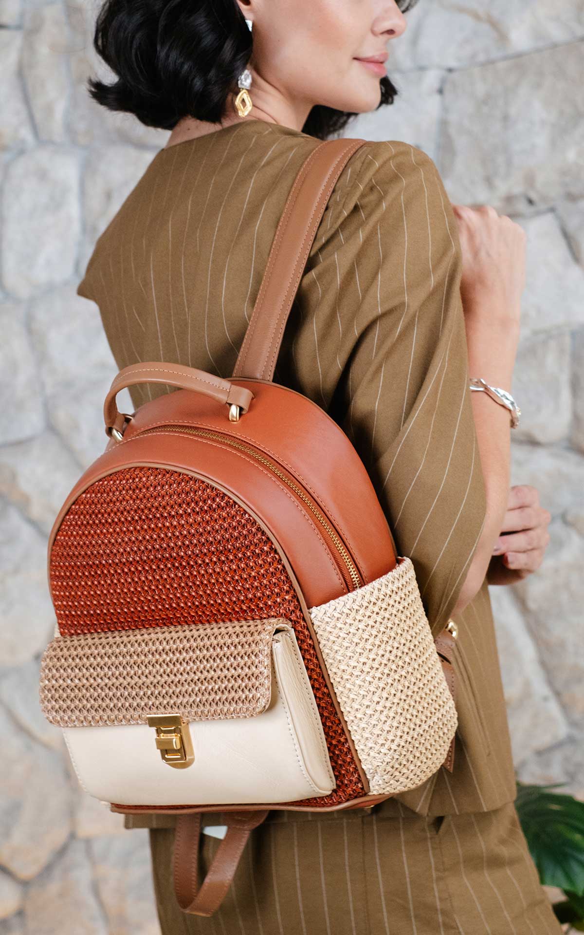 Mochila Carolina Mix Canela