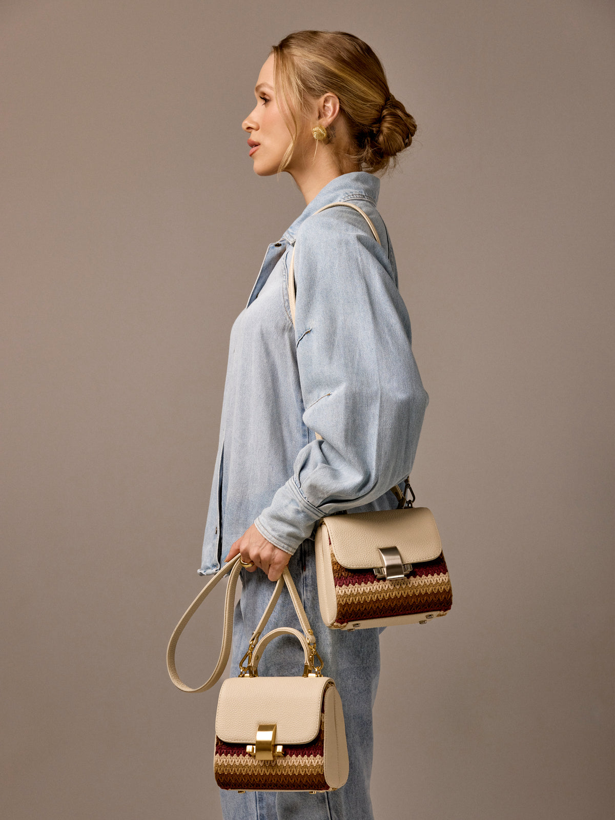 Bolsa Laura Mini Prelúdio Baunilha