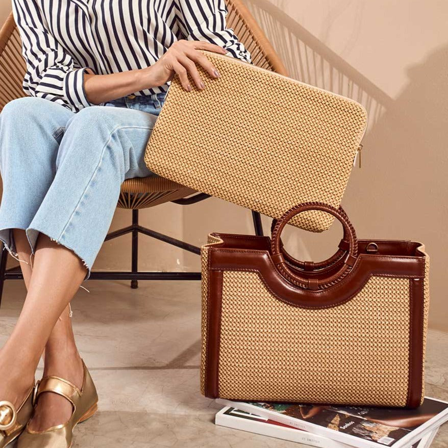 Bolsa Marcela Off-White c/ Café