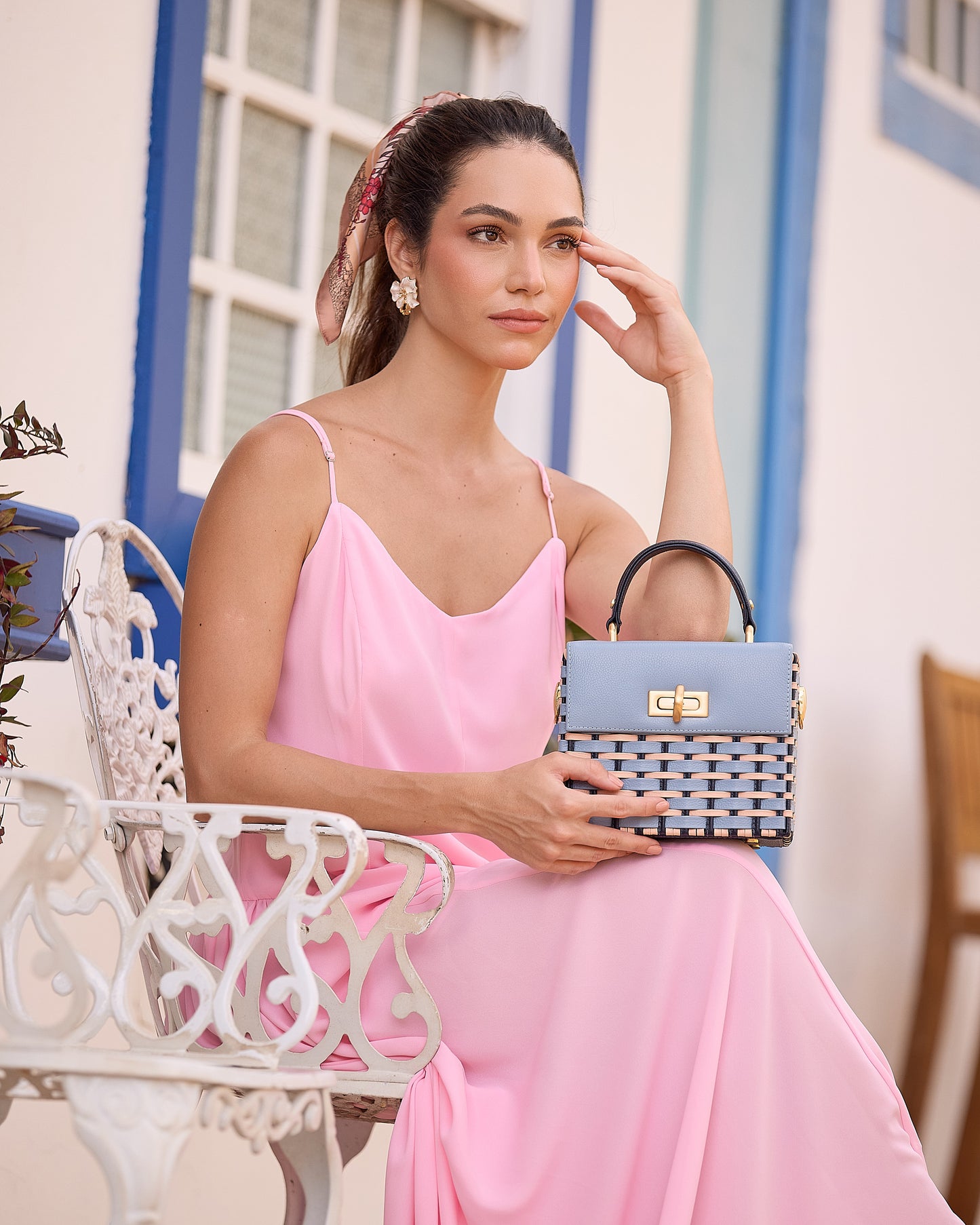 Bolsa Luísa Mix De Azul