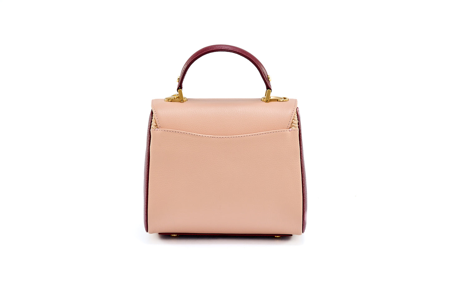 Bolsa Laura Ráfia Natural Mix Salmão