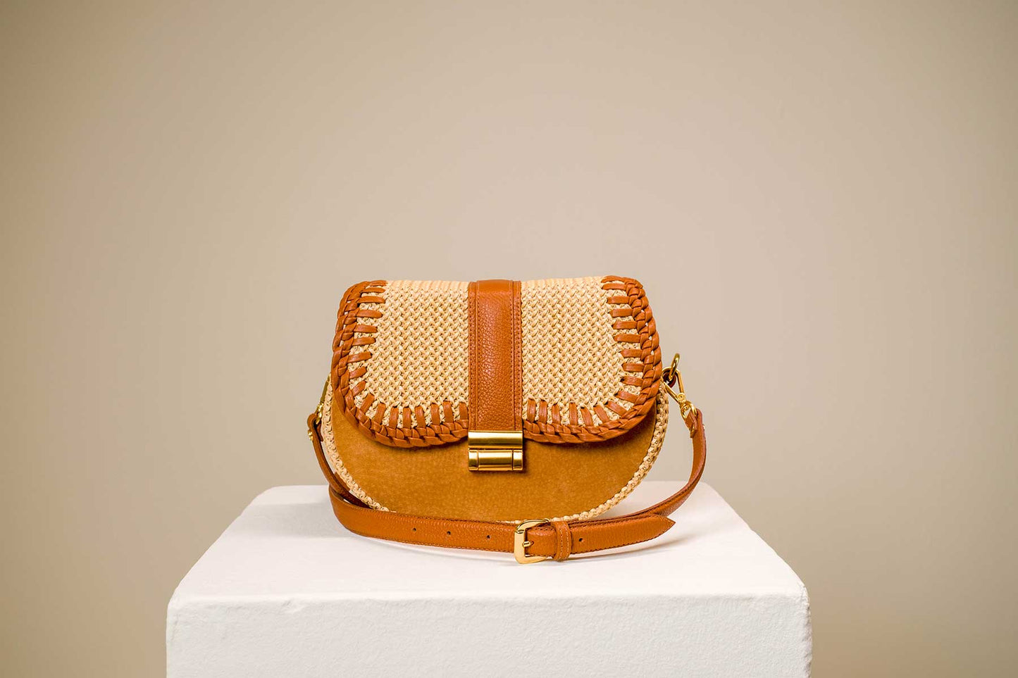 Bolsa Tarsila Mini Savana c/ Camurça Creme