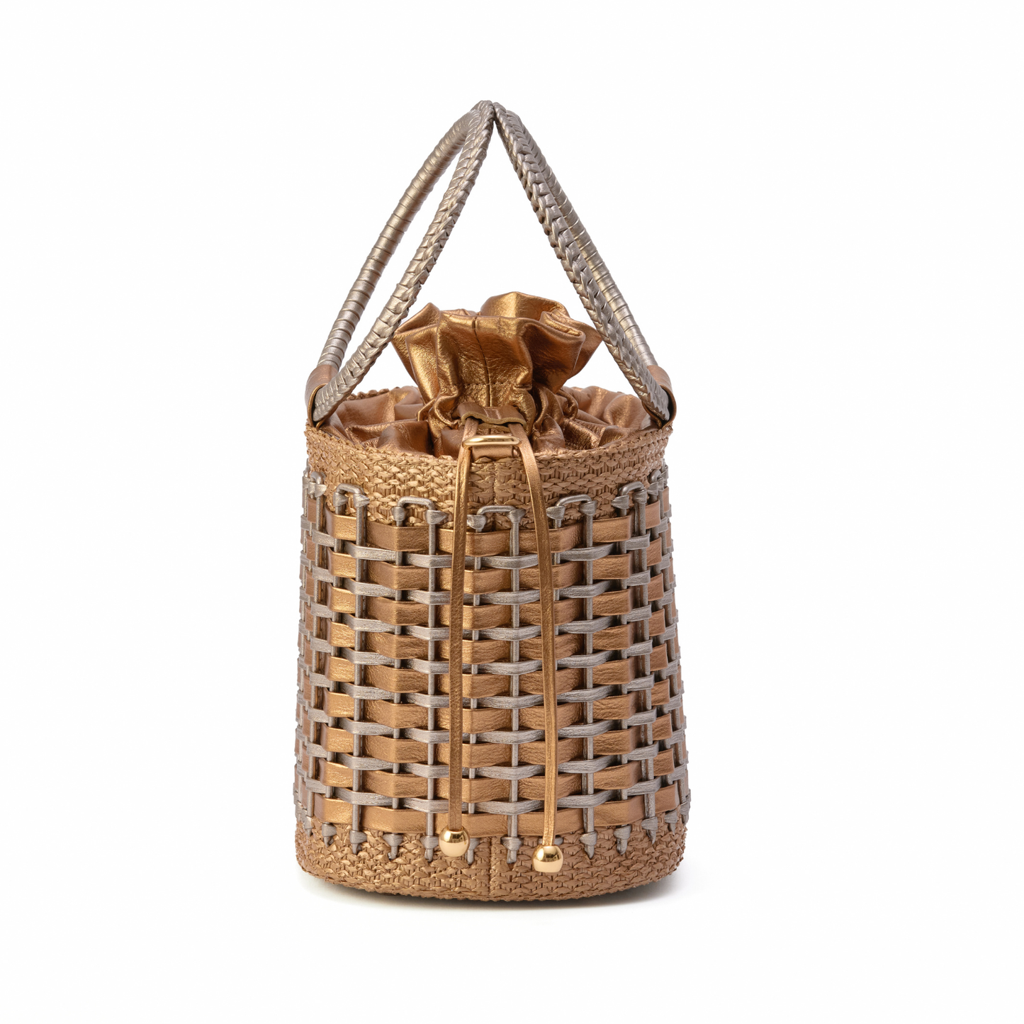 Bolsa Iva Bronze c/ Prata Envelhecida