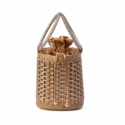 Bolsa Iva Bronze c/ Prata Envelhecida
