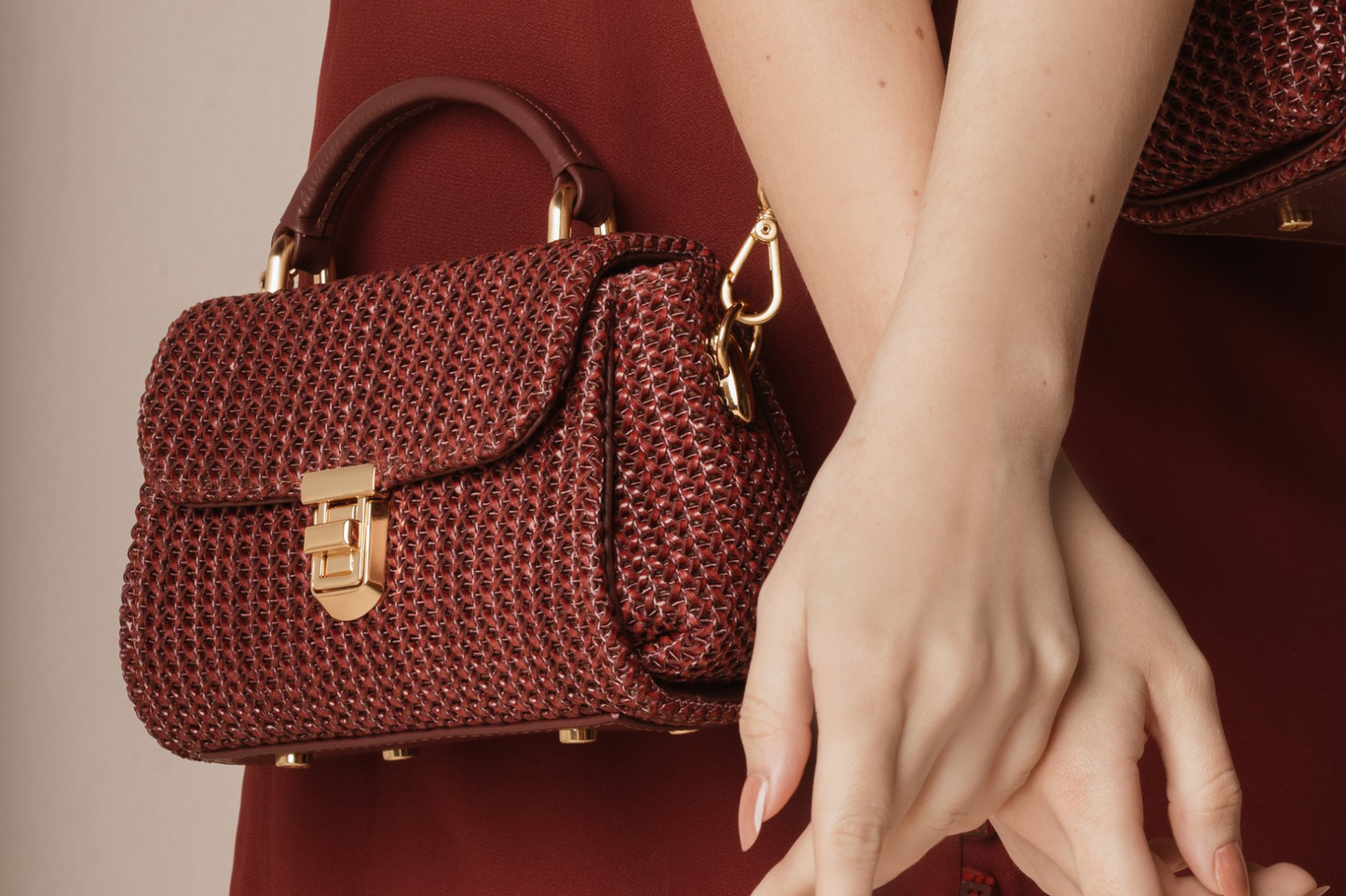 Bolsa Cora Mini Bordô