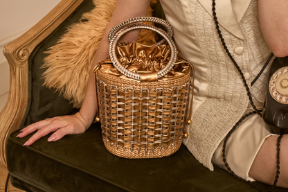 Bolsa Iva Bronze c/ Prata Envelhecida