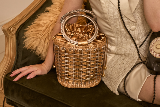 Bolsa Iva Bronze c/ Prata Envelhecida