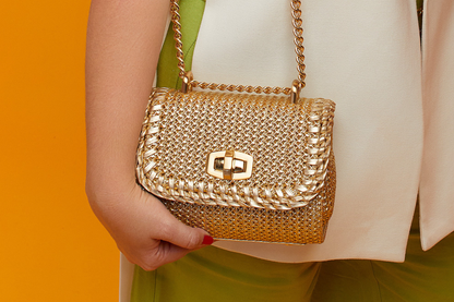 Bolsa Carlota Mini Dourada