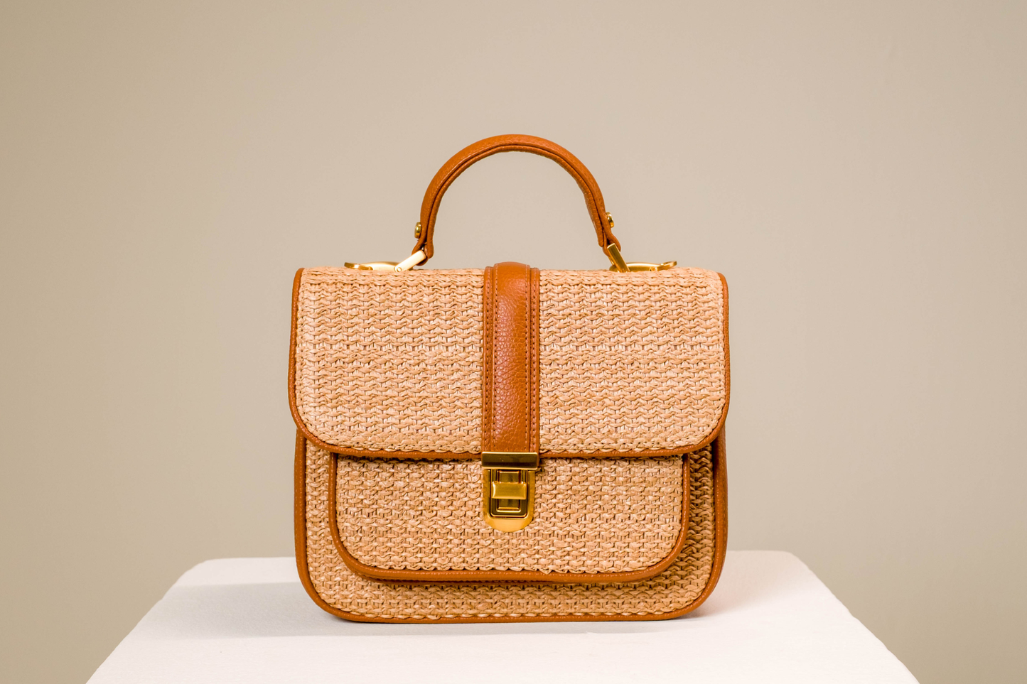 Bolsa Soraia Mini Ráfia Natural c/ Savana