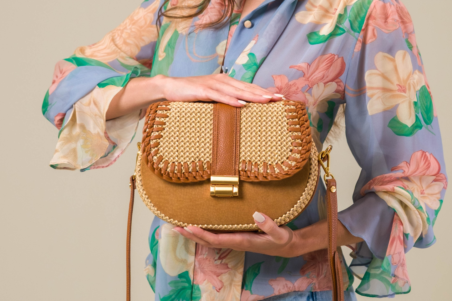 Bolsa Tarsila Mini Savana c/ Camurça Creme