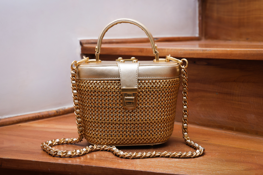 Bolsa Olga Mini Dourada