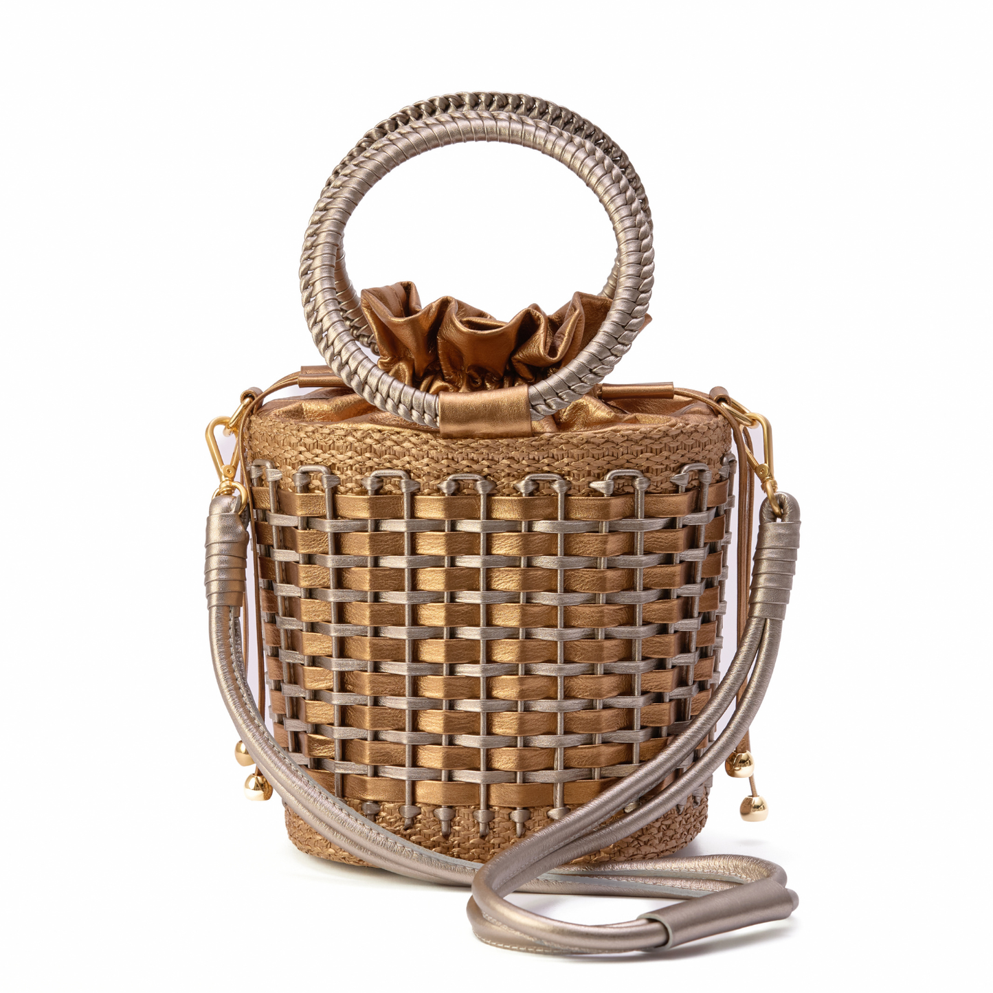 Bolsa Iva Bronze c/ Prata Envelhecida