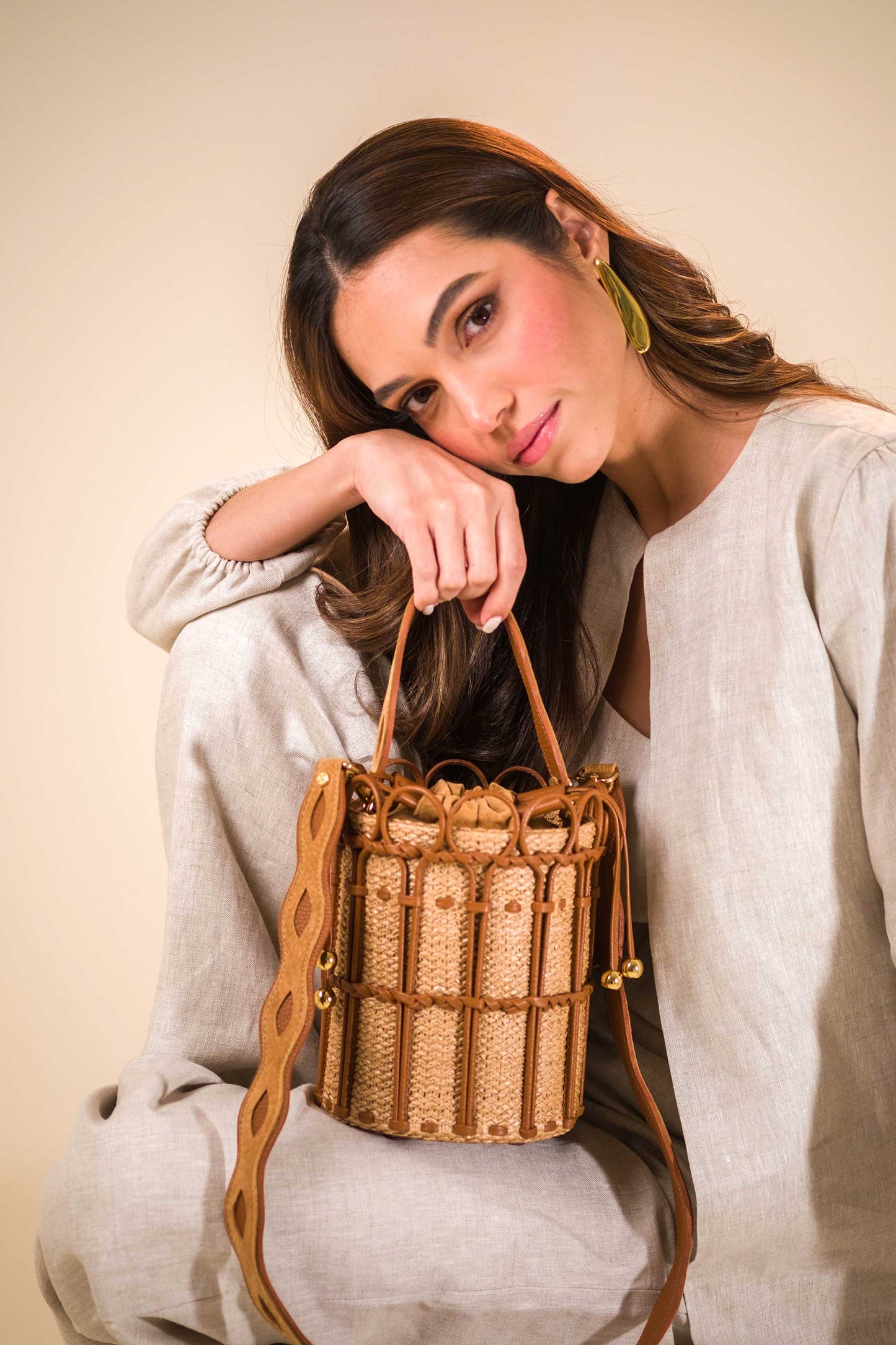 Bolsa Allegra Ráfia Natural c/ Savana