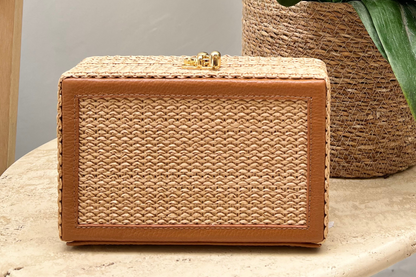 Bolsa Amélia Rafia Natural com Savanna