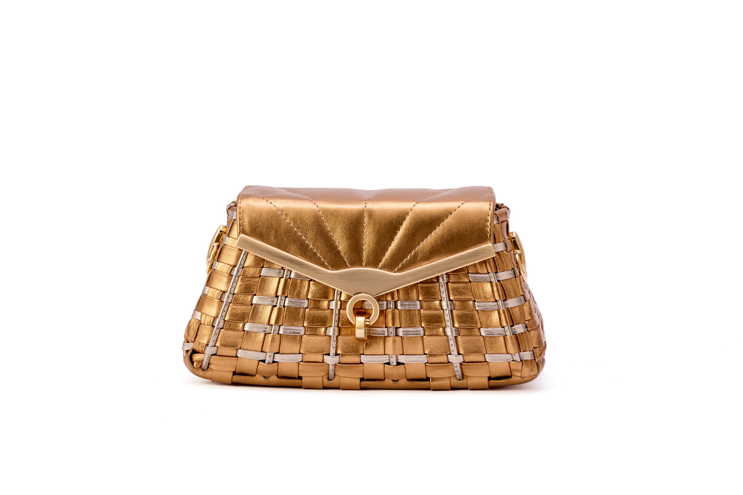 Bolsa Anna Elisa Mini Bronze c/ Prata Envelhecida