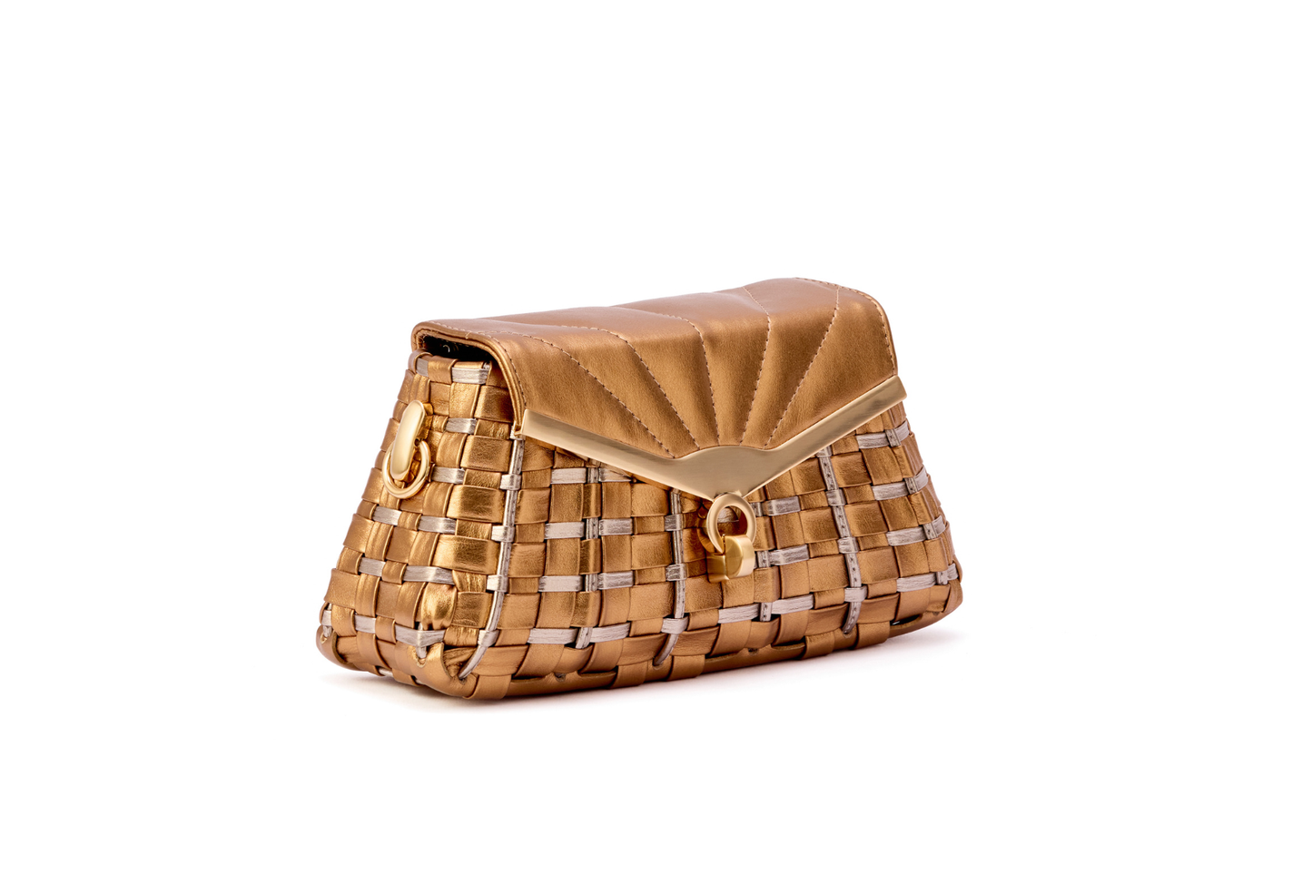 Bolsa Anna Elisa Mini Bronze c/ Prata Envelhecida