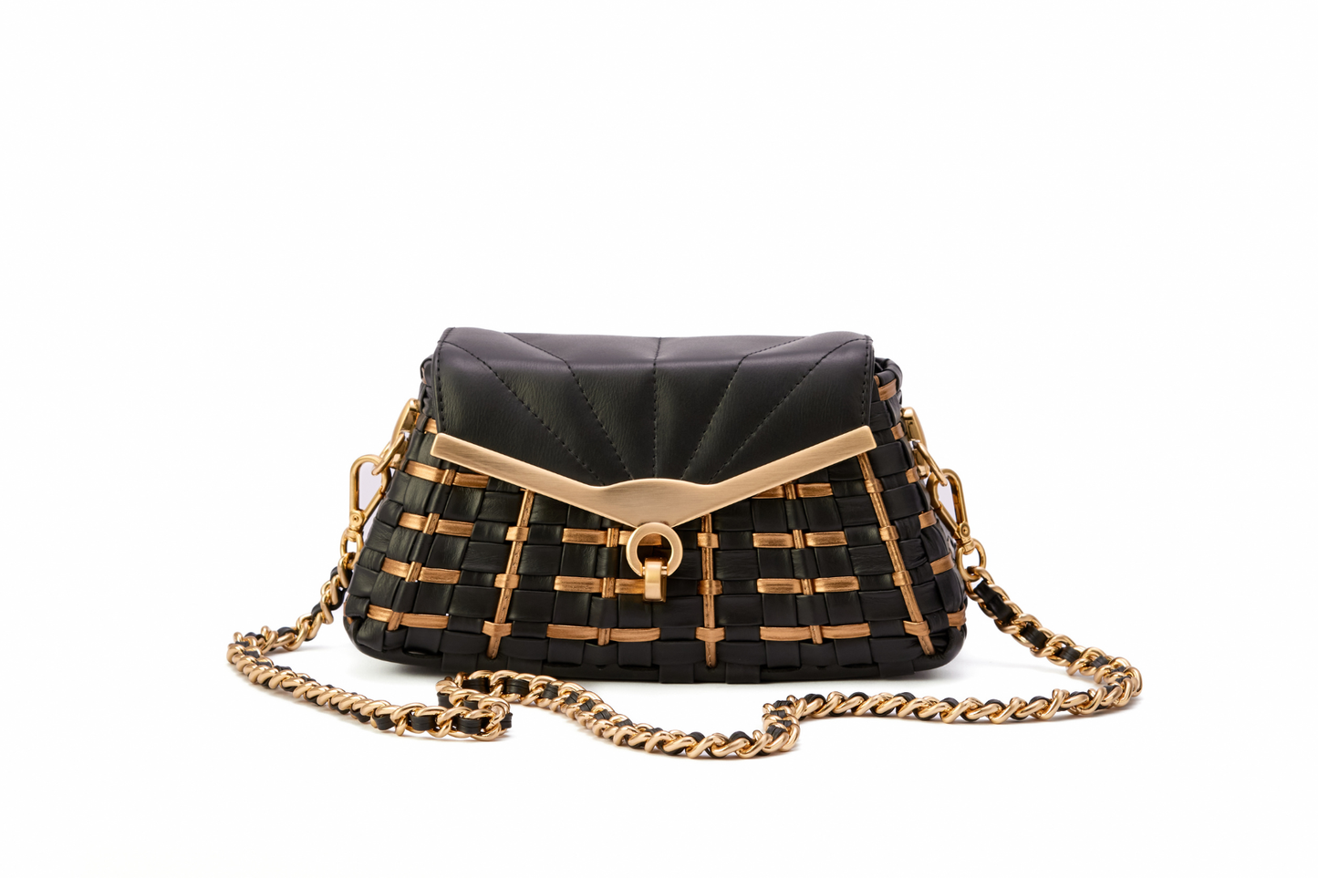 Bolsa Anna Elisa Mini Preto c/ Bronze