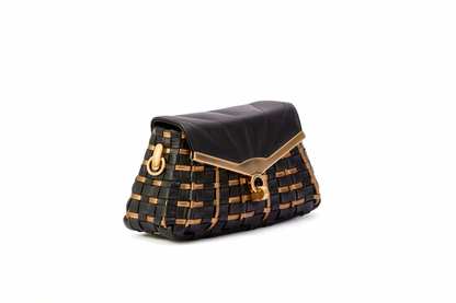 Bolsa Anna Elisa Mini Preto c/ Bronze