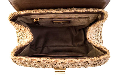 Bolsa Fabiana Crochê Caramelo