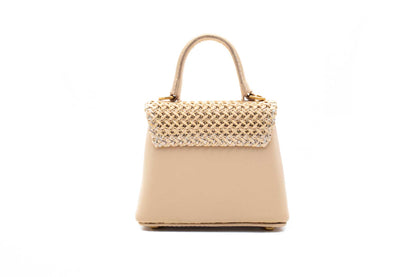 Bolsa Leila Couro Micro Creme