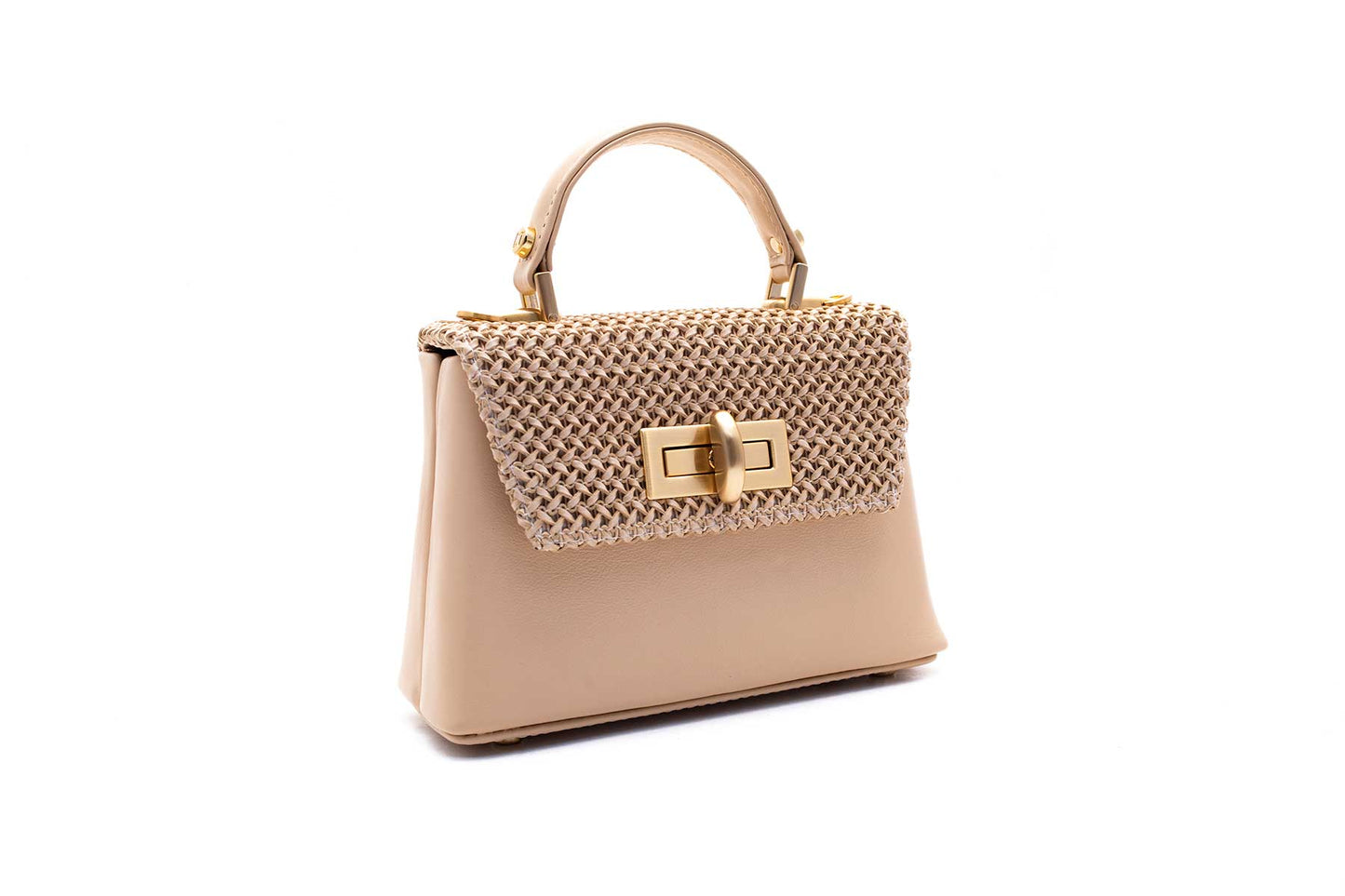 Bolsa Leila Couro Mini Creme