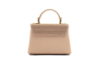 Bolsa Leila Couro Mini Creme