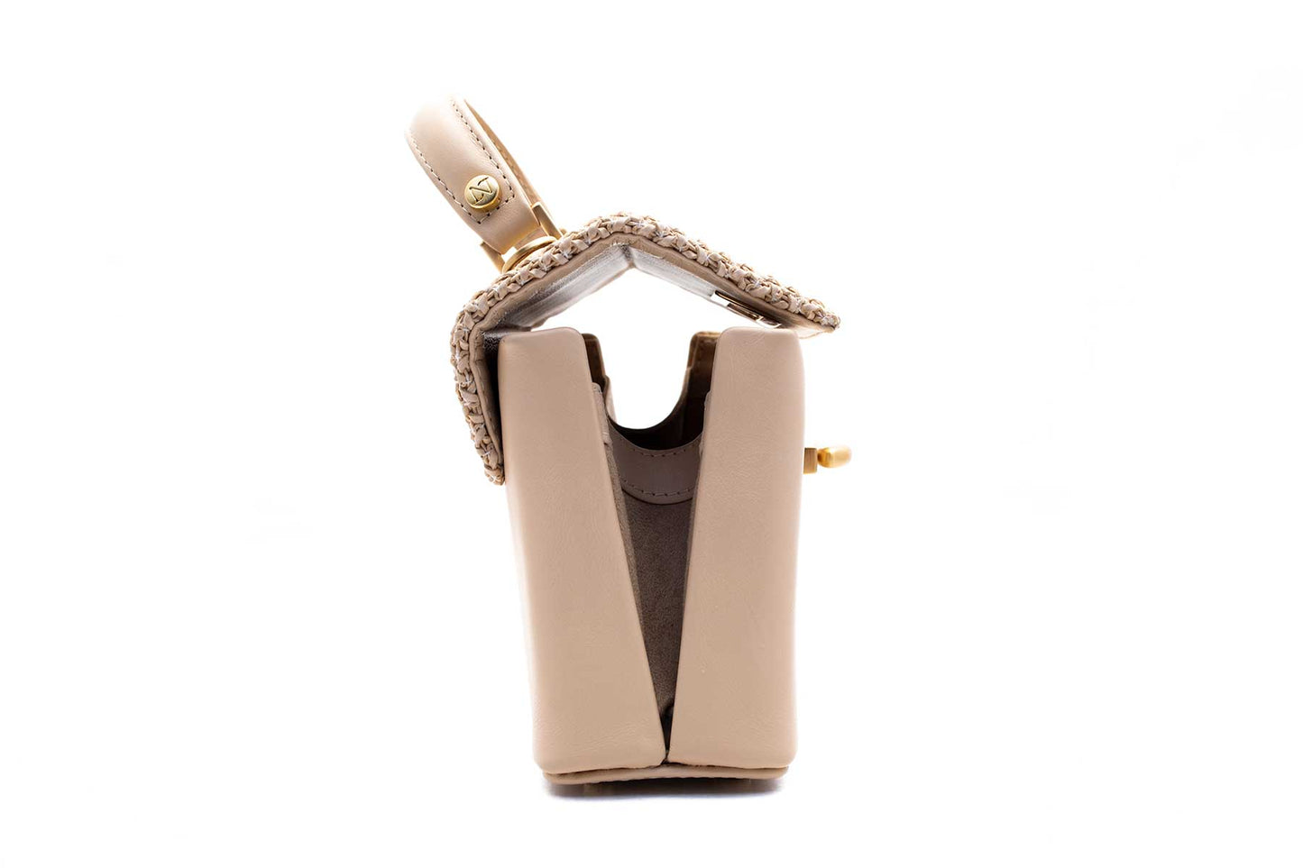 Bolsa Leila Couro Mini Creme