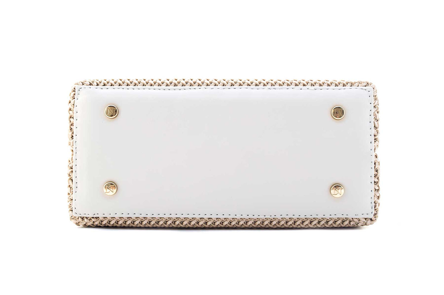 Bolsa Leila Ráfia Tradicional Off-White c/ Creme