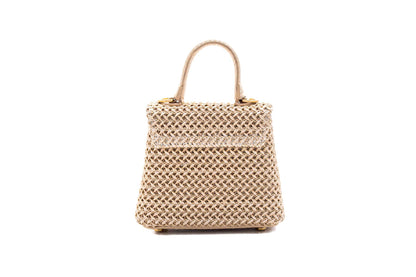 Bolsa Leila Ráfia Micro Creme