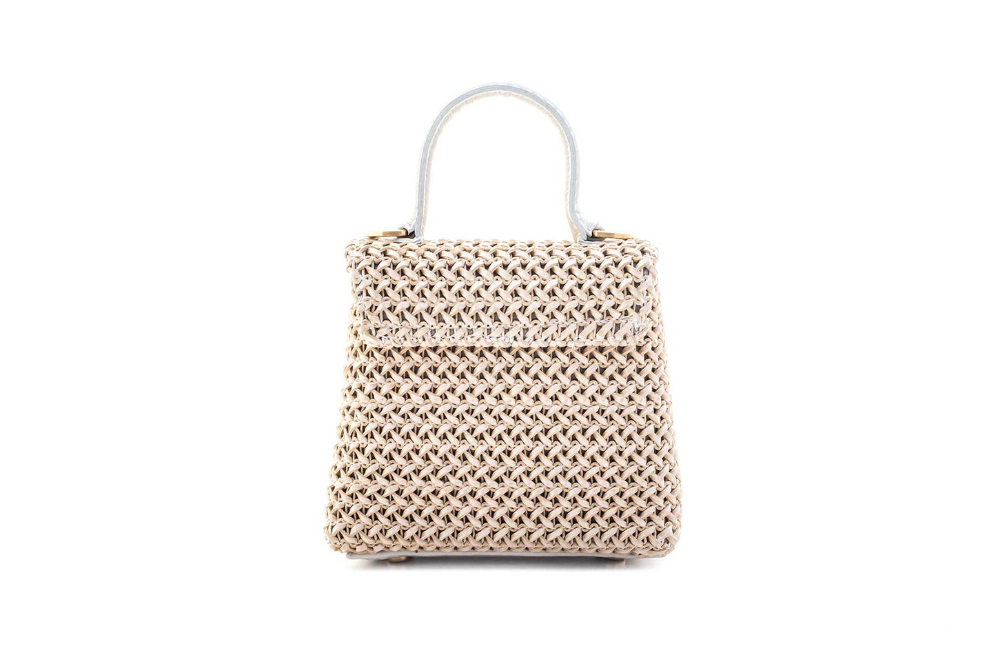 Bolsa Leila Ráfia Micro Off-White c/ Creme