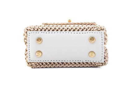 Bolsa Leila Ráfia Micro Off-White c/ Creme