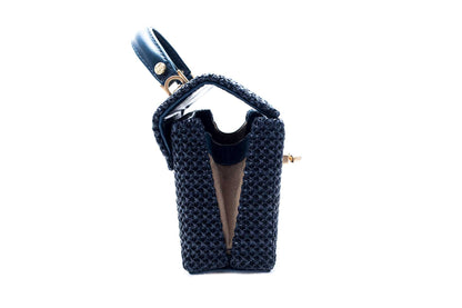 Bolsa Leila Ráfia Mini Azul