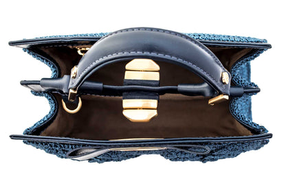 Bolsa Lia Crochê Azul