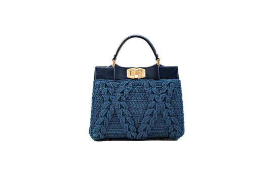 Bolsa Lia Crochê Azul