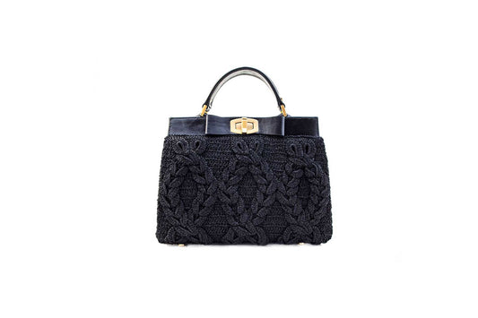 Bolsa Lia Crochê Preta