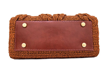 Bolsa Lia Crochê Canela