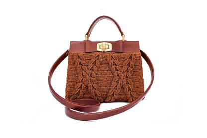 Bolsa Lia Crochê Canela
