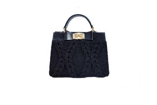 Bolsa Lia Mini Crochê Preta