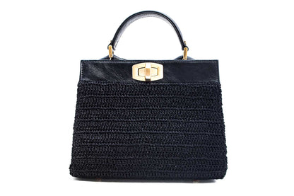 Bolsa Lia Mini Crochê Preta